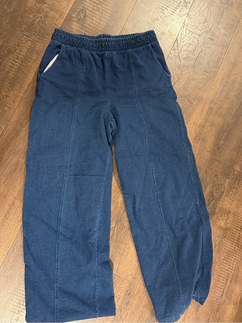 GAP Navy Blue Elastic-Waist wide leg pants